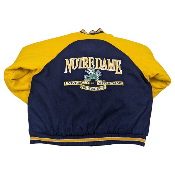 Vintage Logo Athletic Notre Dame Fighting Irish Varsity Jacket Wool Blend - Picture 1 of 15